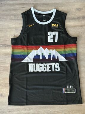 Jamal Murray Black Denver Nuggets Rainbow City Edition Jersey 27 Men’s 54